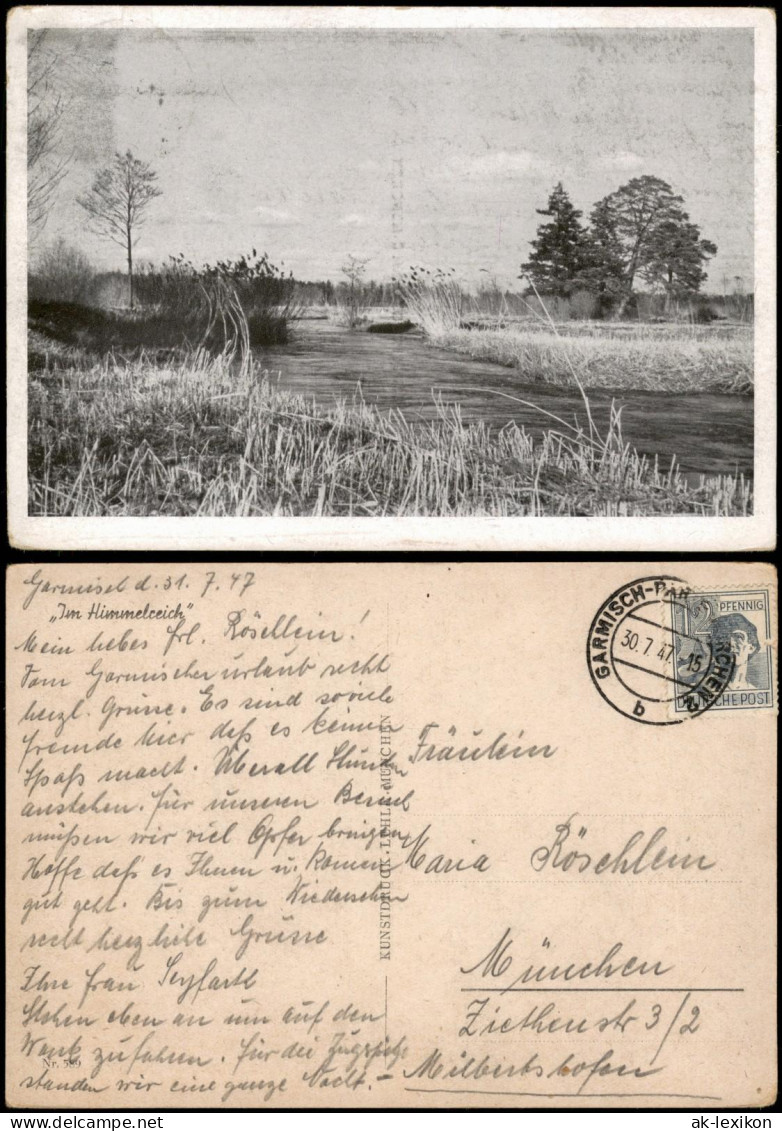 Ansichtskarte  Stimmungsbild Natur "Im Himmelreich" Landschaftsmotiv 1947 - Unclassified