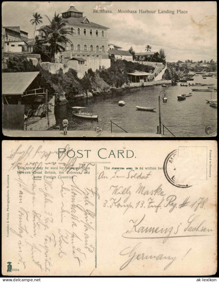 Postcard Mombasa Harbour Landing Place 1909 - Kenya