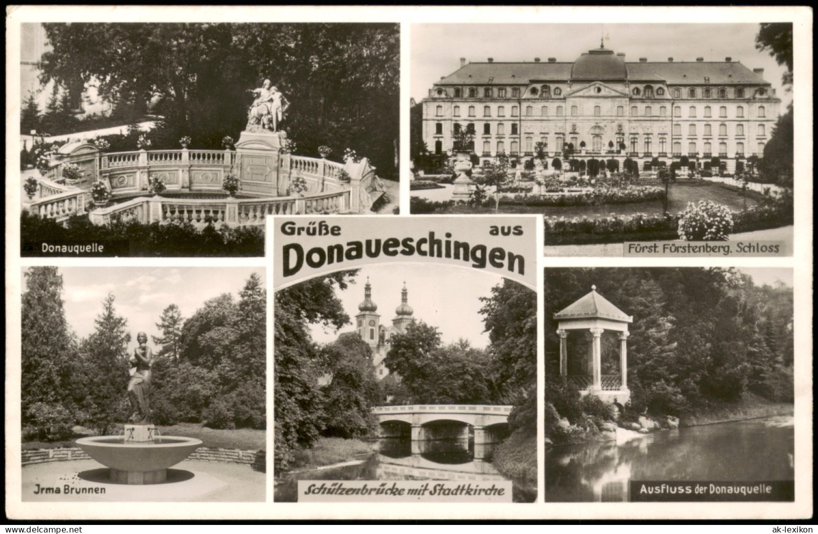 Donaueschingen Donauquelle Fürstlich Fürstenberg Schloss Irma Brunnen 1970 - Donaueschingen
