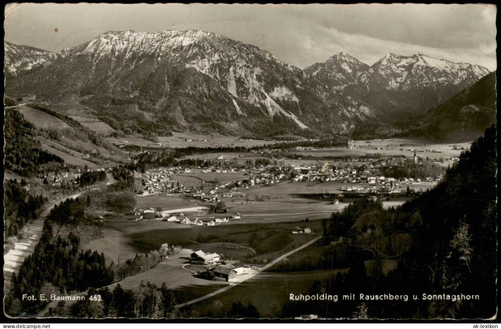 Ansichtskarte Ruhpolding Ortspanorama Mit Rauschberg U. Sonntagshorn 1962 - Ruhpolding