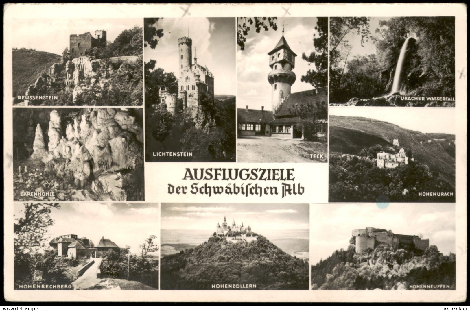 Ansichtskarte  Mehrbildkarte Schwäbische Alb U.a. Div. Burgen 1950 - Ohne Zuordnung