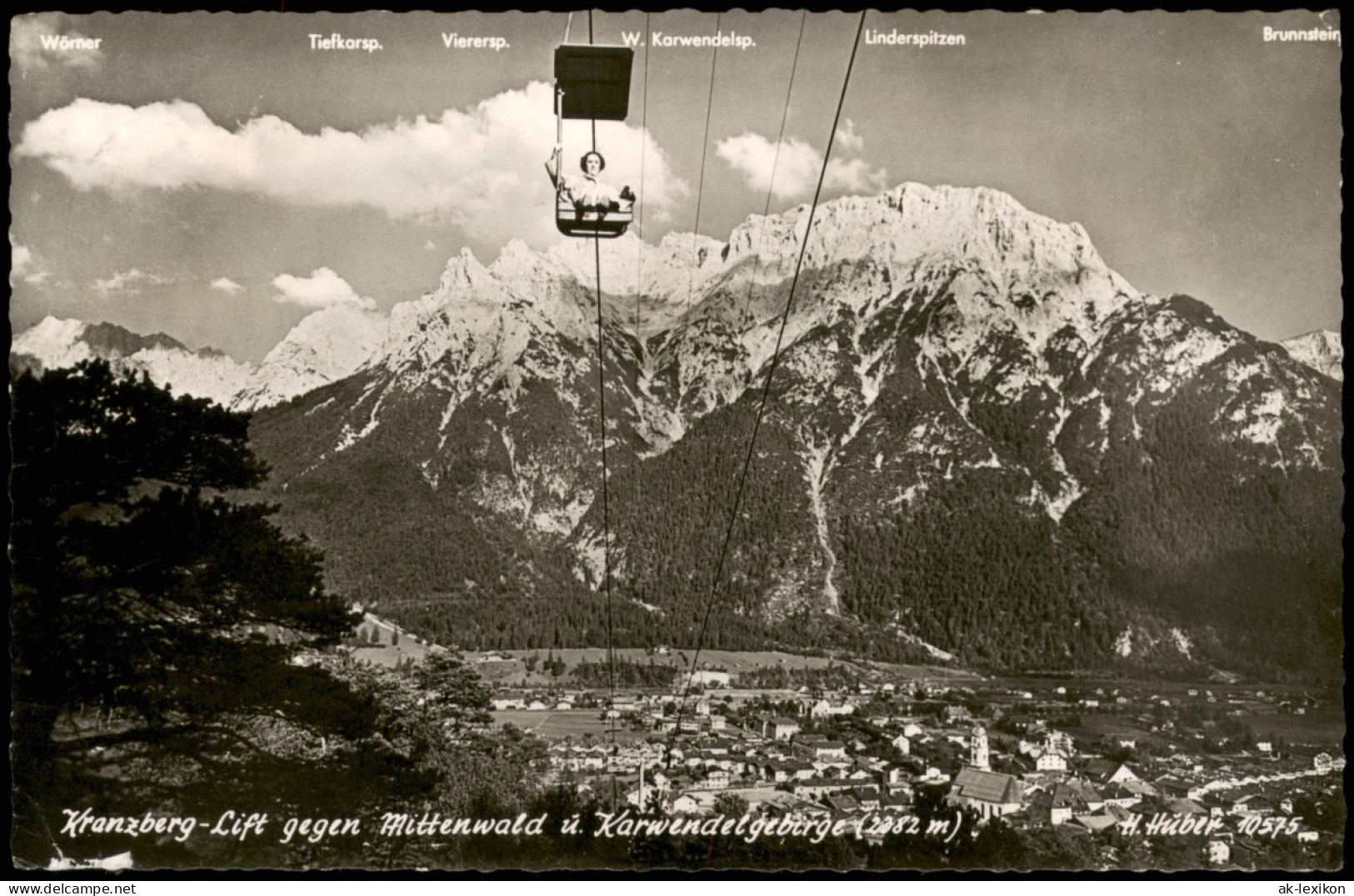 Mittenwald Kranzberg-Lift Gegen Mittenwald ü. Karwendelgebirge 1965 - Mittenwald
