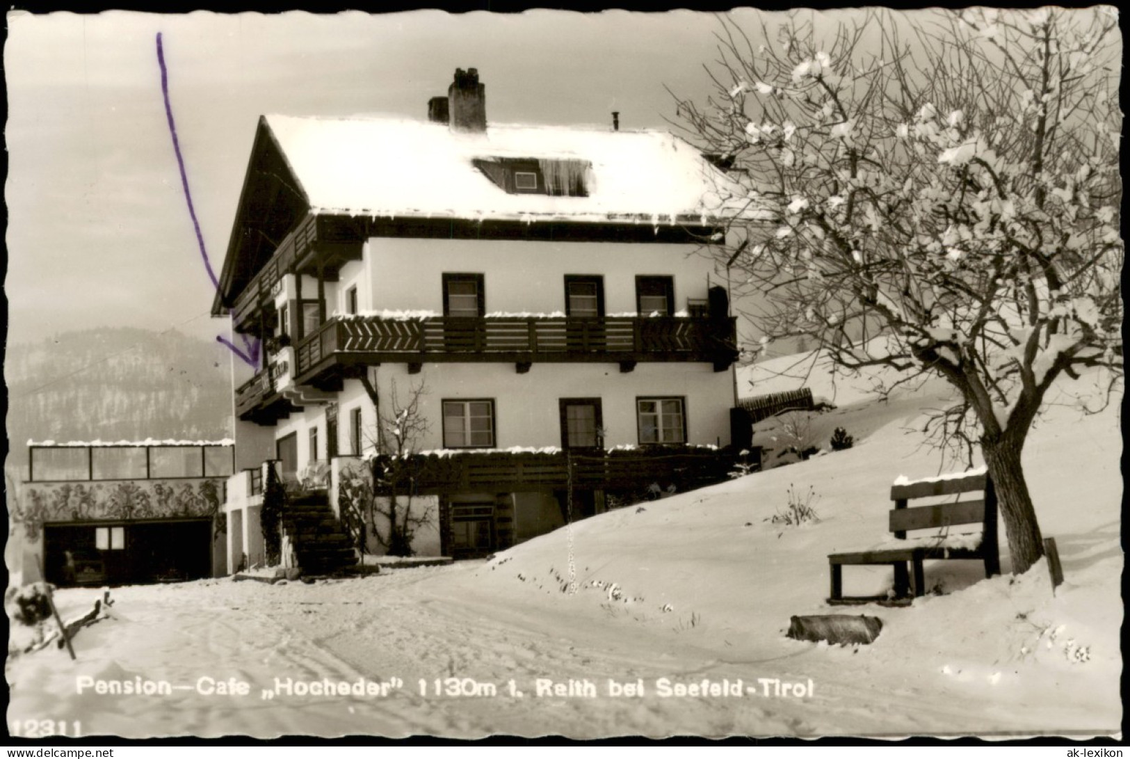 Ansichtskarte Seefeld Pension-Cafe Hocheder In Reith Bei Seefeld Tirol 1960 - Sonstige & Ohne Zuordnung
