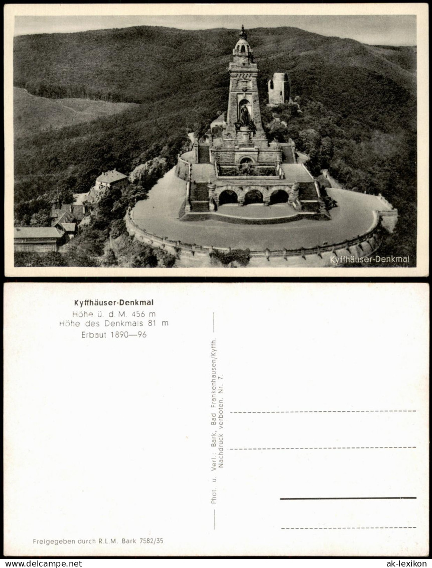 Kelbra (Kyffhäuser) Kyffhäuser-Denkmal Aus Der Vogelschau-Perspektive 1940 - Kyffhäuser