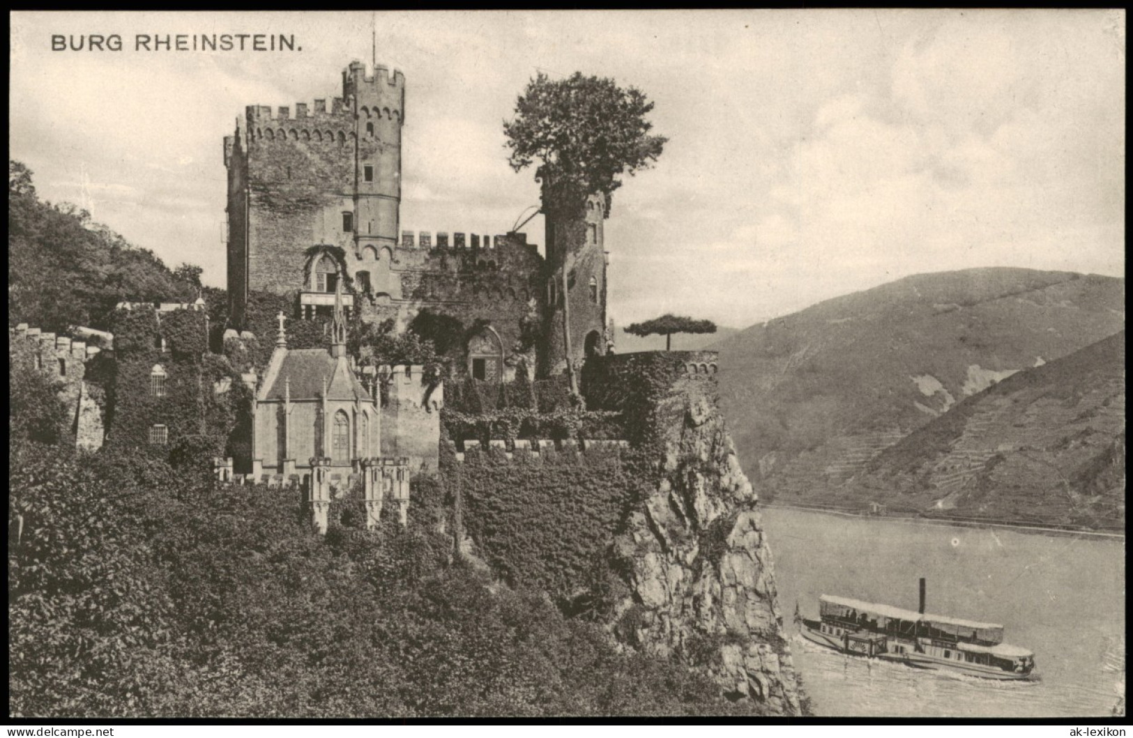 Ansichtskarte Bingen Am Rhein Burg / Schloss Rheinstein - Rheindampfer 1909 - Bingen