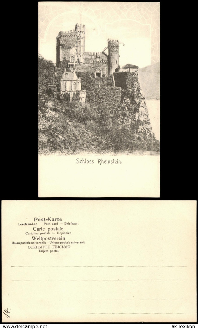 Ansichtskarte Bingen Am Rhein Burg / Schloss Rheinstein 1907 - Bingen