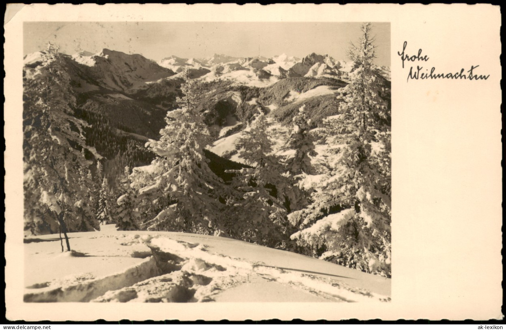 Ansichtskarte  Winter-AK Stimmungsbild (Frohe Weihnachten) 1933 Stempel WIEN - Unclassified