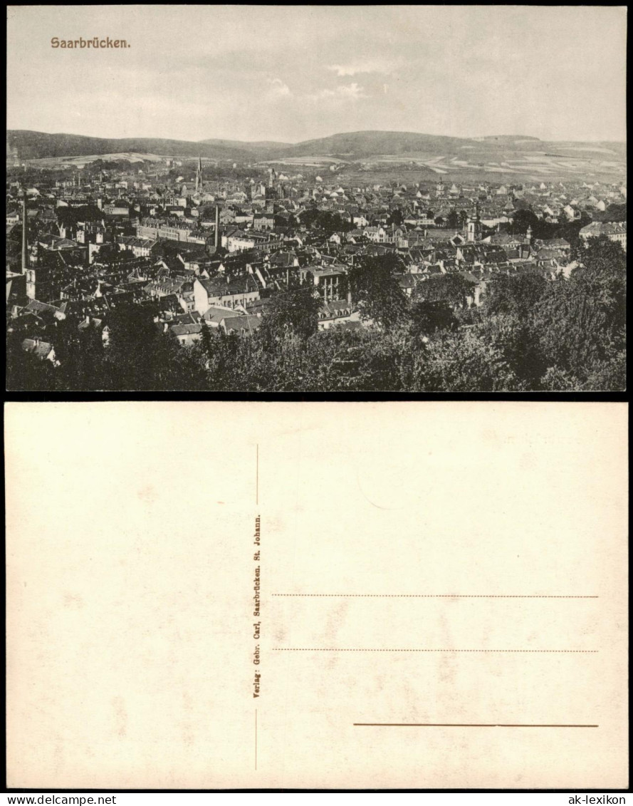 Ansichtskarte Saarbrücken Totale 1912 - Saarbrücken