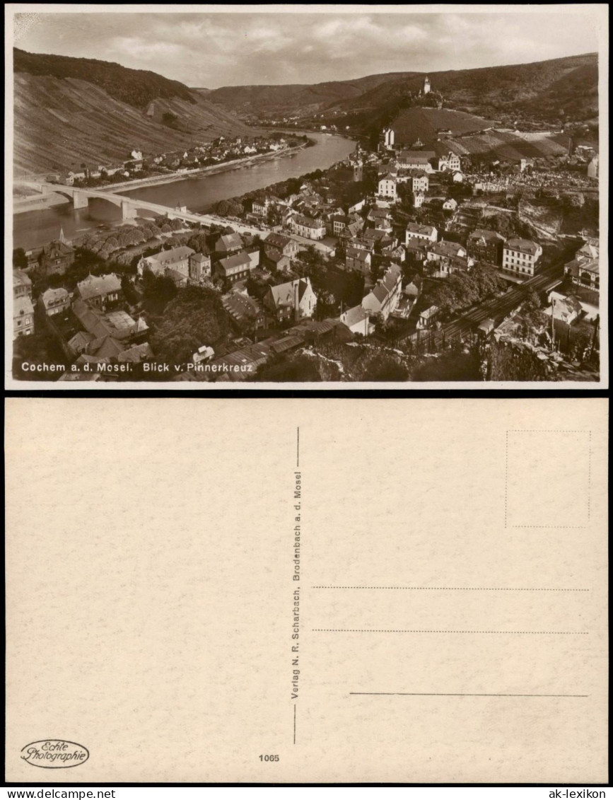 Ansichtskarte Cochem Kochem Blick V. Pinnerkreuz 1932 - Cochem