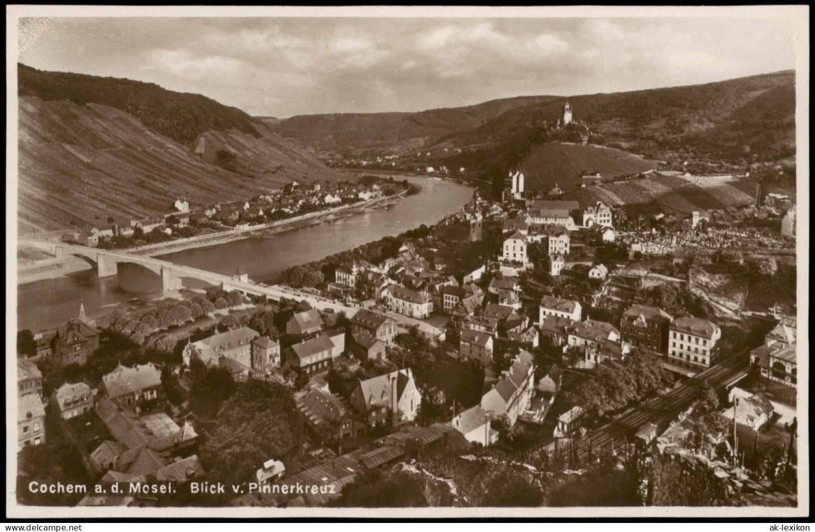 Ansichtskarte Cochem Kochem Blick V. Pinnerkreuz 1932 - Cochem