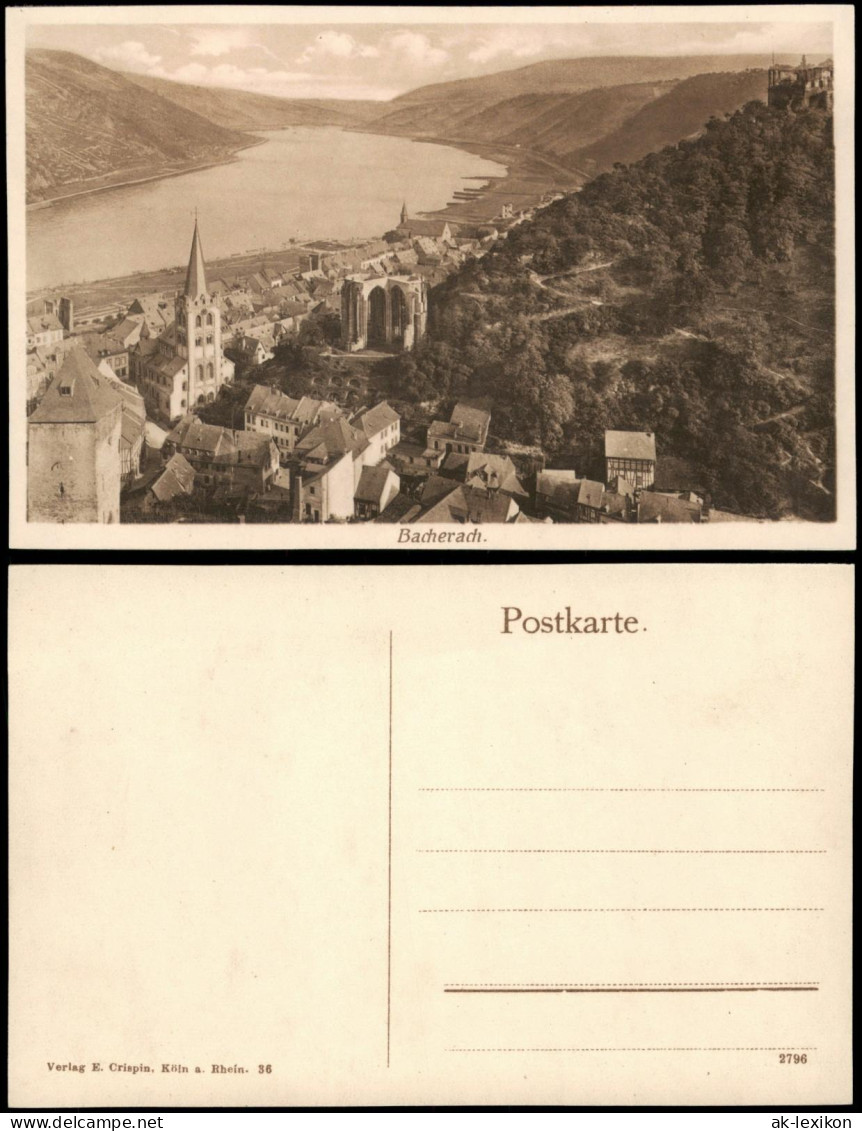 Ansichtskarte Bacharach Panorama-Ansicht; Ort Am Rhein 1910 - Bacharach