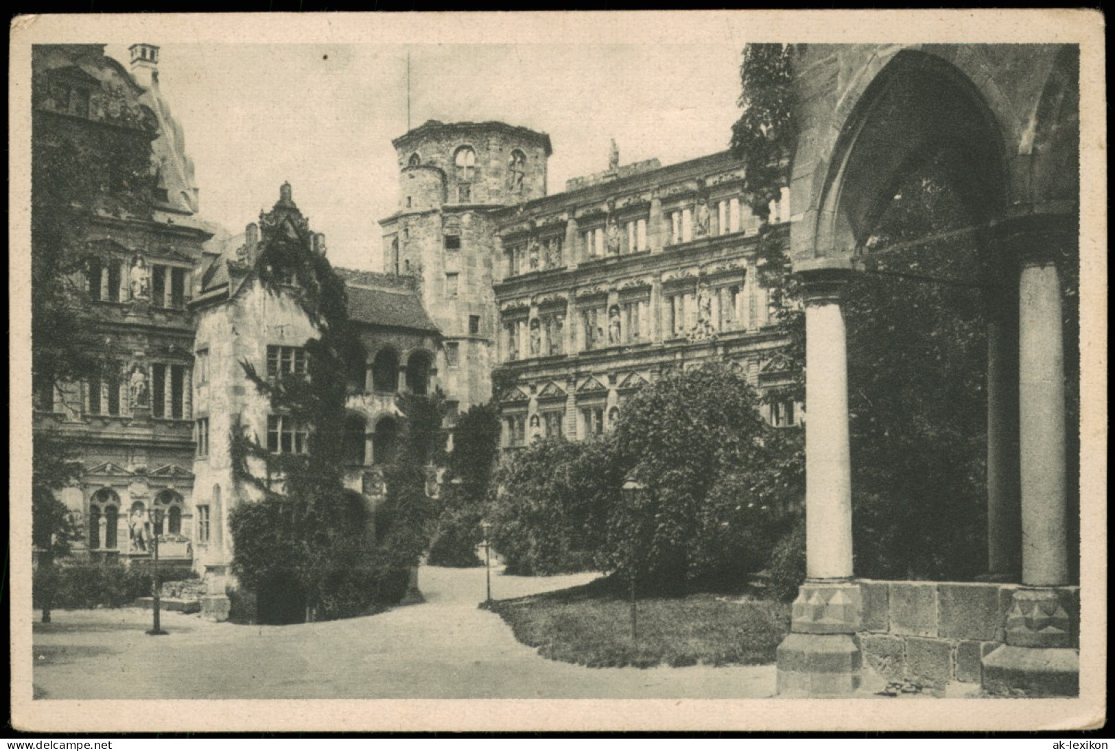 Ansichtskarte Heidelberg Heidelberger Schloss Blick In Den Schloßhof 1920 - Heidelberg