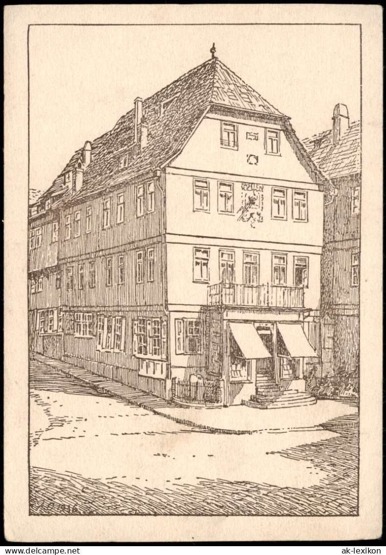 Schmalkalden Lutherhaus Künstlerische Darstellung (Zeichnung) 1948 - Schmalkalden