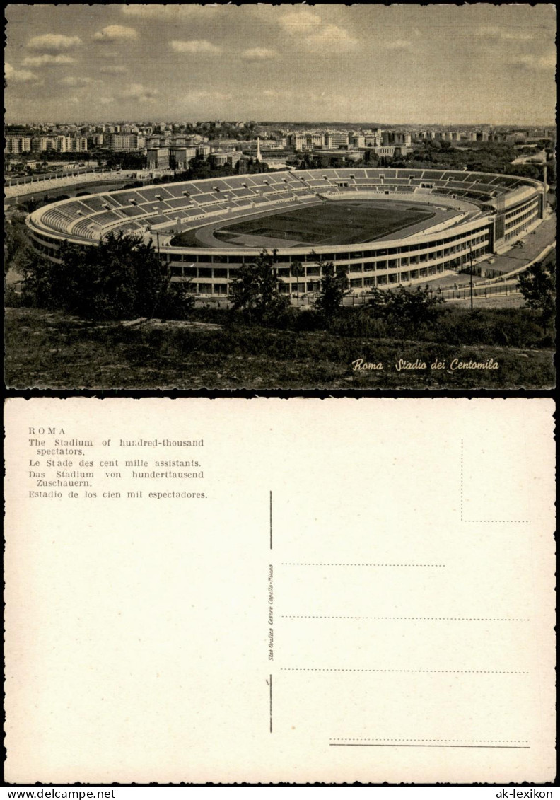 Cartoline Rom Roma Stadio Dei Centomila - Stadion 1968 - Other & Unclassified