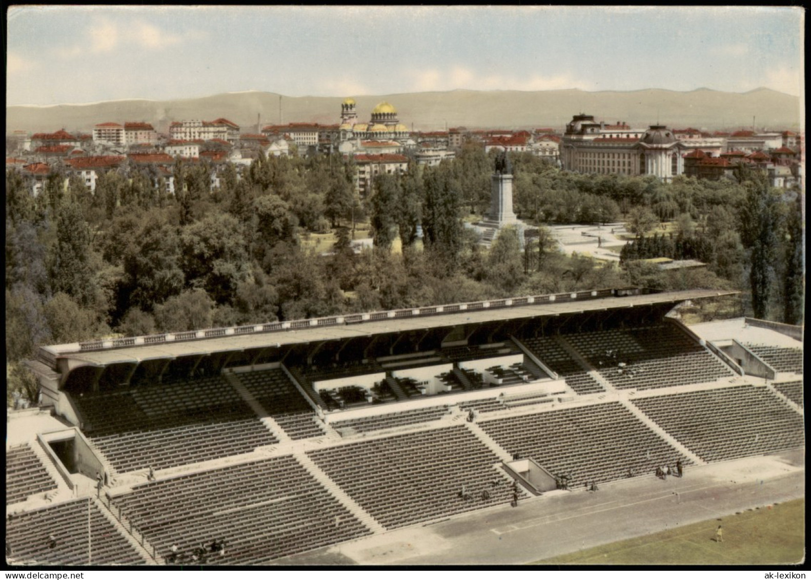 Sofia София Stadt Panorama Blick Lewsky-Stadion Stade Stadium View 1961 - Bulgarien