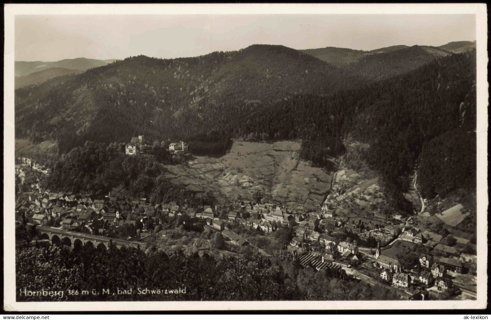 Ansichtskarte Hornberg   1941   Bahnpost Gelaufen (Bahnpoststempel) - Hornberg