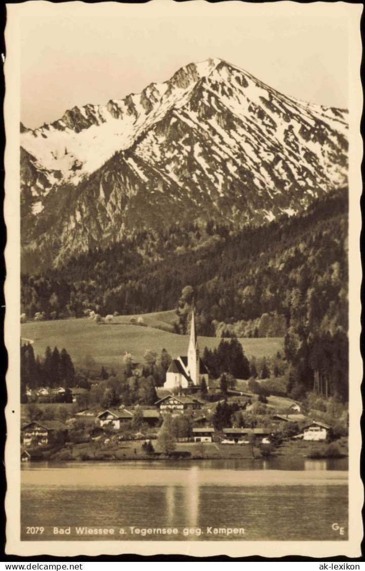 Ansichtskarte Bad Wiessee Panorama-Ansicht. Tegernsee Geg. Kampen 1937 - Bad Wiessee