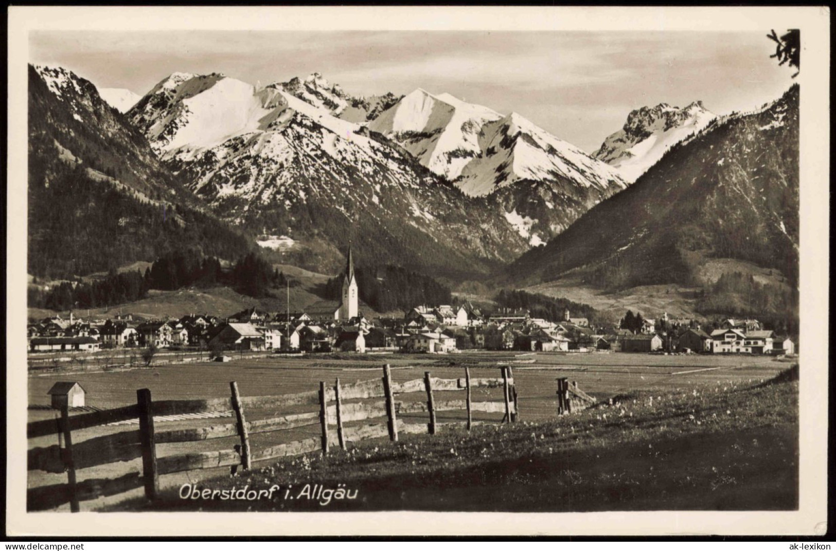 Ansichtskarte Oberstdorf (Allgäu) Panorama-Ansicht 1934 - Oberstdorf