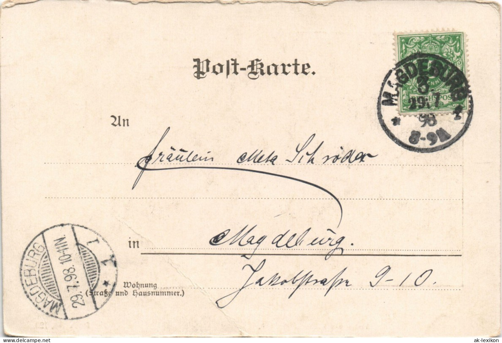 Menschen/Soziales Leben - Liebespaare 1898  Gel. Von Und Nach Magdeburg - Couples