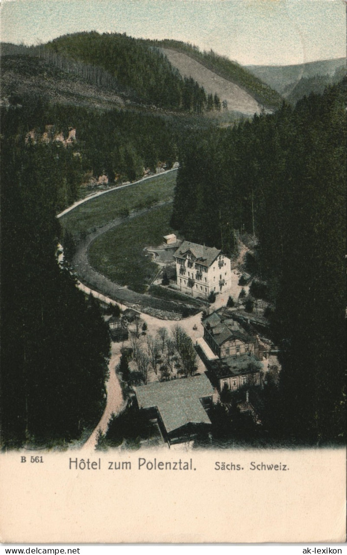 Ansichtskarte Hohnstein (Sächs. Schweiz) Hôtel Zum Polenztal. 1918 - Hohnstein (Sächs. Schweiz)