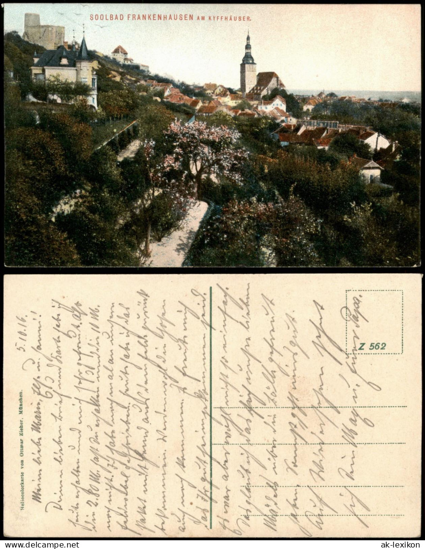 Ansichtskarte Bad Frankenhausen Panorama-Ansicht Ortsansicht 1916 - Bad Frankenhausen