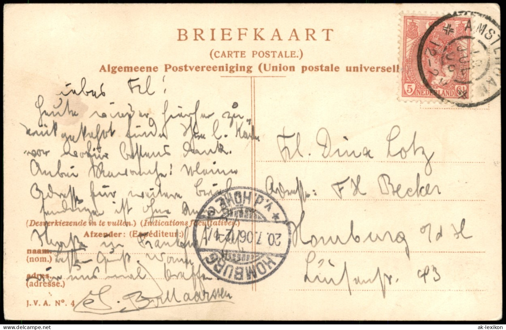 Postkaart Amsterdam Amsterdam Stadtteilansicht, Oudeschans 1906 - Amsterdam