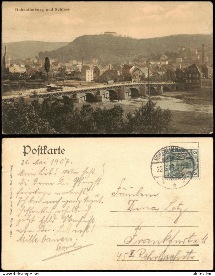 Hohenlimburg-Hagen (Westfalen) Panorama Totalansicht Mit Blick Zum Schloss 1907 - Hagen