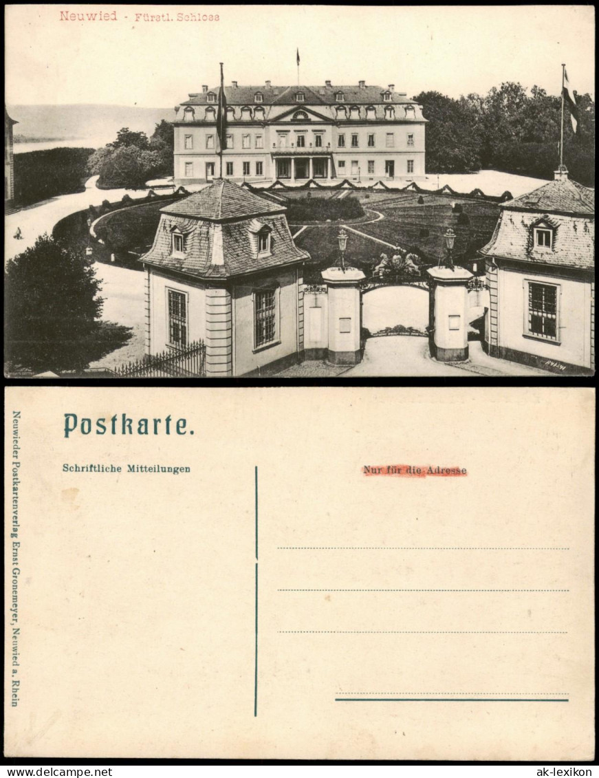 Ansichtskarte Neuwied (Rhein) Fürstliches Schloss (Castle) 1910 - Neuwied