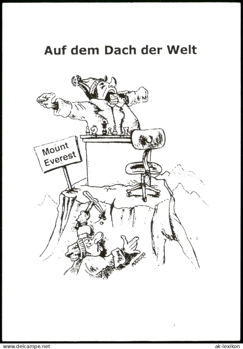 Ansichtskarte  Schach Chess - Spiel Mann Mount Everest Scherzkarte 2007 - Contemporary (from 1950)