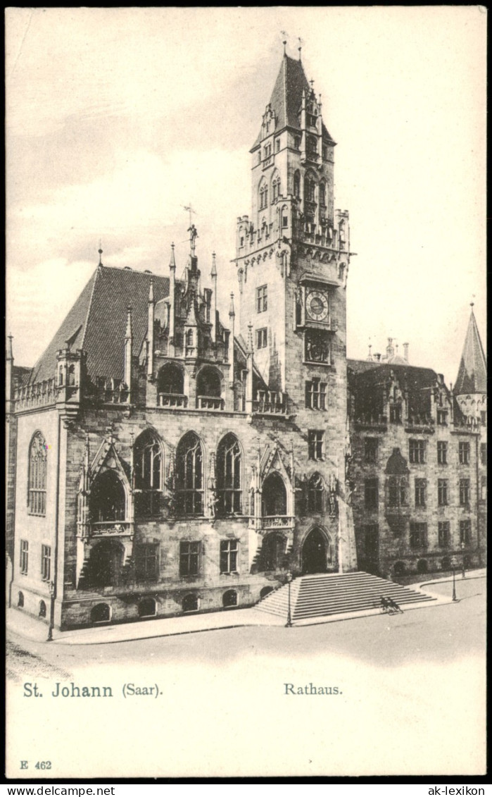 Ansichtskarte Sankt Johann-Saarbrücken Rathaus. 1908 - Saarbruecken