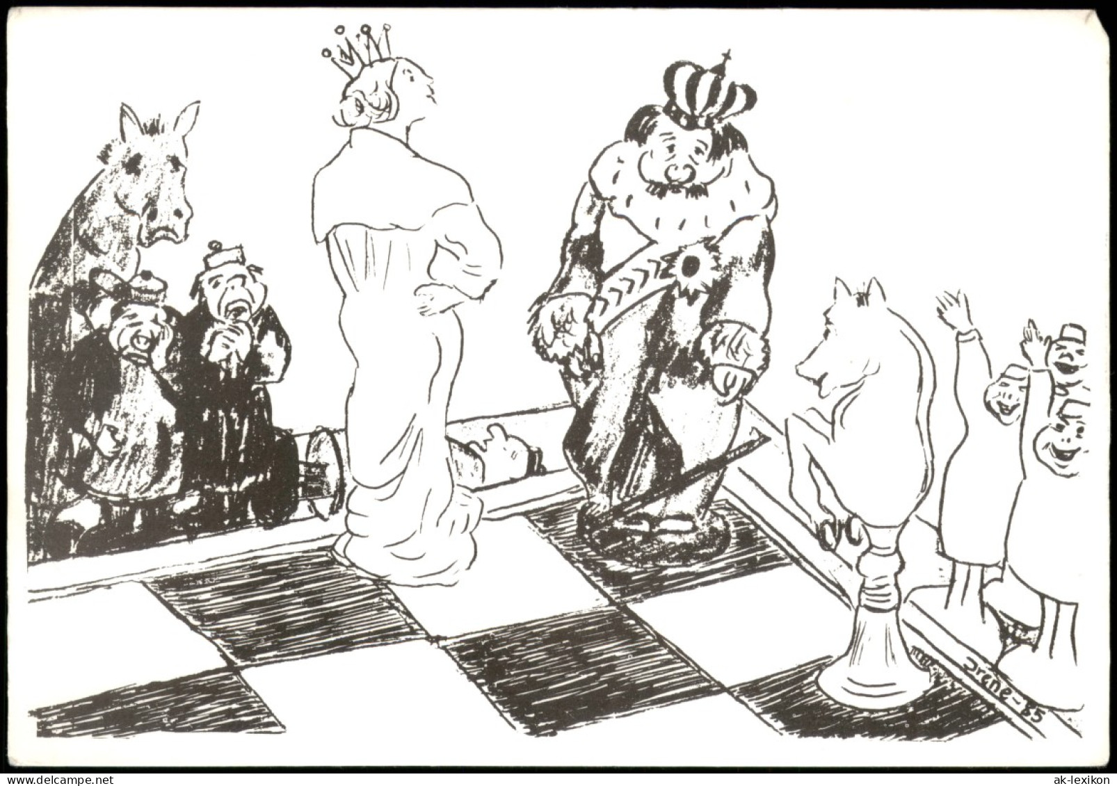 Ansichtskarte  Schach (Chess) Motivkarte Mit übergroßen Schachfiguren 1992 - Contemporain (à Partir De 1950)