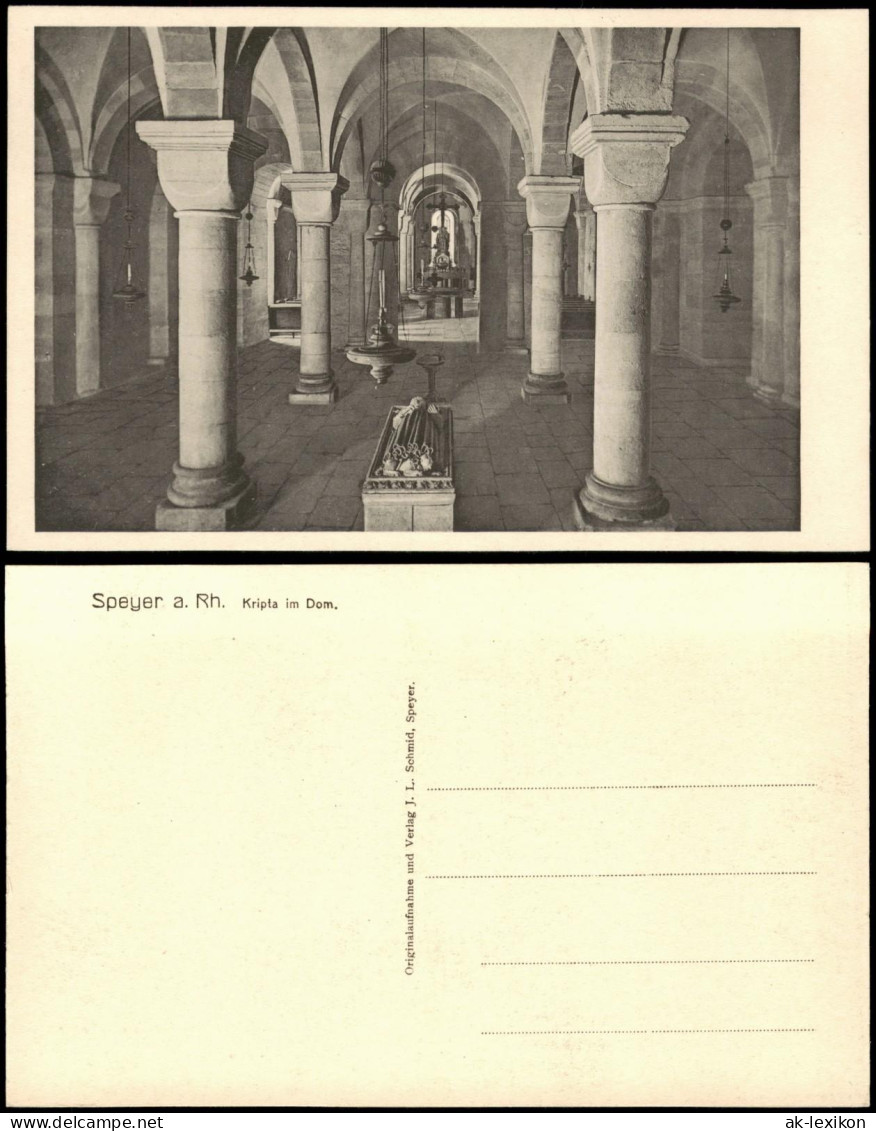 Ansichtskarte Speyer Kripta Im Dom. 1922 - Speyer