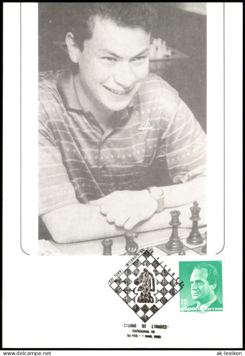 Ansichtskarte  Schach (Chess) Motivkarte Schachspieler LAUTIER, Joel 1995 - Hedendaags (vanaf 1950)