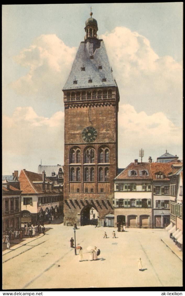 Ansichtskarte Speyer Altpörtel, Platz - Geschäfte 1909 - Speyer