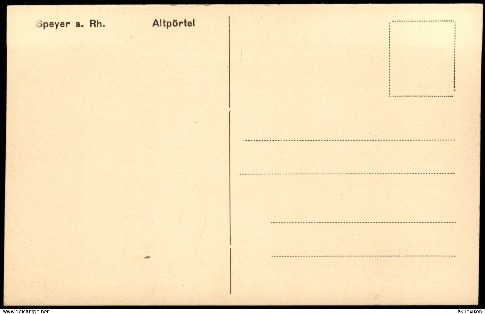 Ansichtskarte Speyer Altpörtel, Platz - Geschäfte 1909 - Speyer