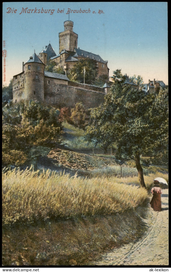 Ansichtskarte Braubach Marksburg Am Rhein, Castle On River Rhine 1910 - Braubach