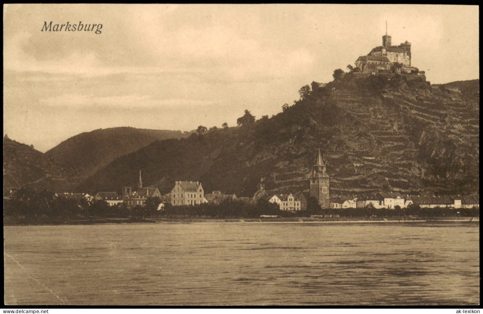 Ansichtskarte Braubach Marksburg Vom Rhein Aus Gesehen 1907 - Braubach