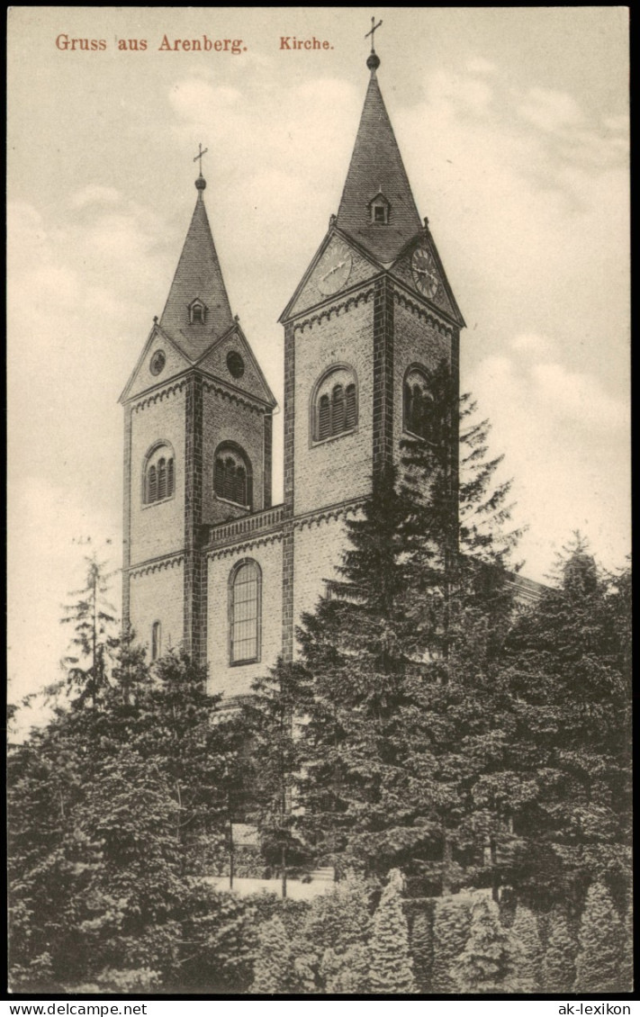 Ansichtskarte Arenberg-Koblenz Partie An Der Kirche (Church Building) 1910 - Koblenz