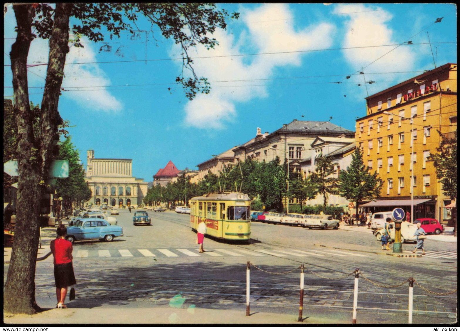 Augsburg Königsplatz, Tram Straßenbahn, Autos U.a. VW Käfer 1971 - Augsburg