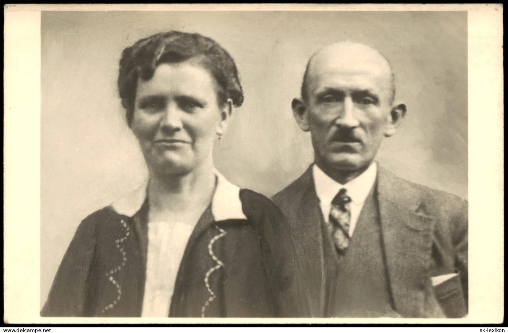 Portrait Mann/Frau älteres Ehepaar Mode Kleidung 1940 Privatfoto - Ohne Zuordnung