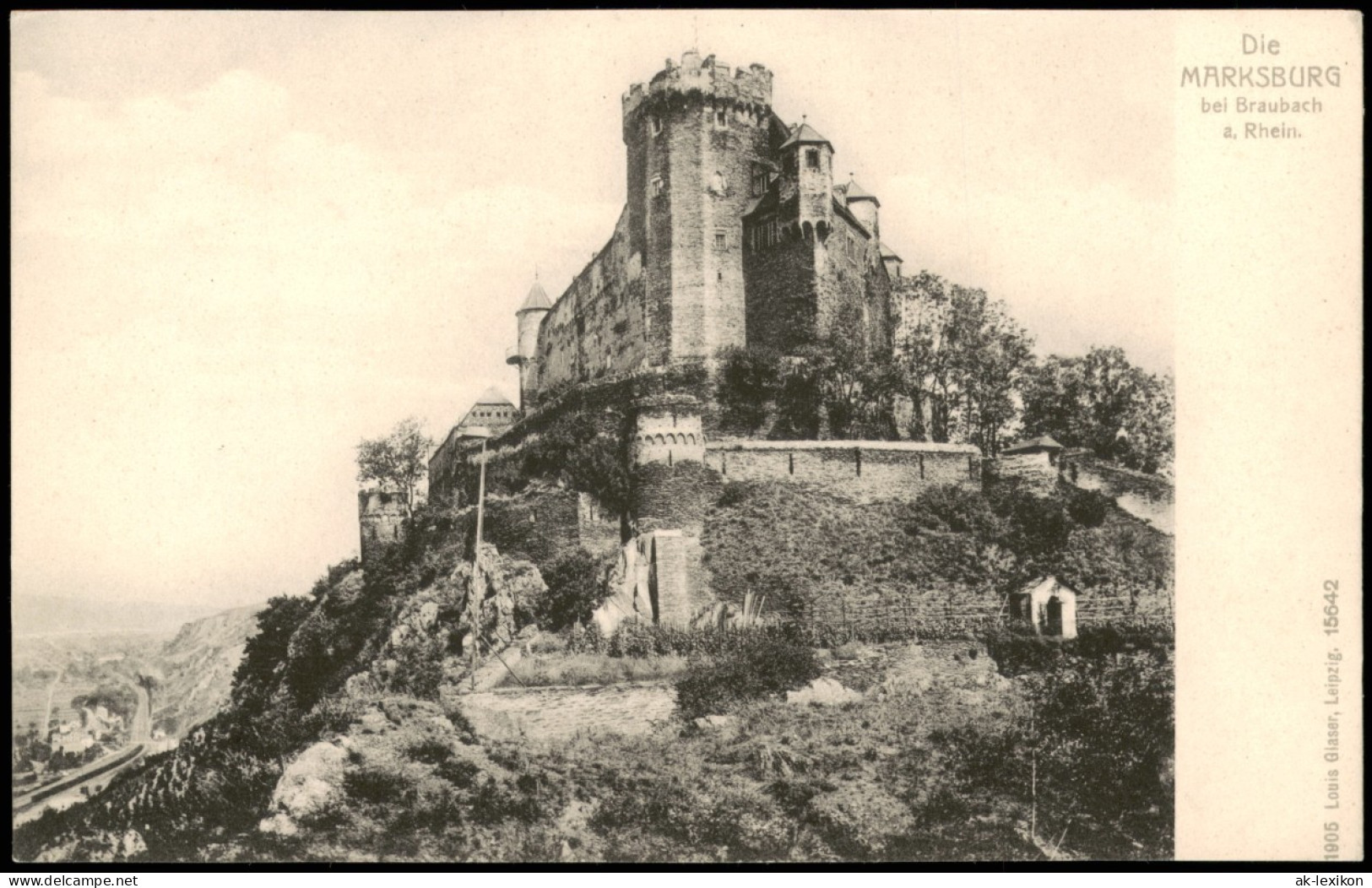 Ansichtskarte Braubach MARKSBURG Am Rhein (Castle Rhine Valley) 1905 - Braubach