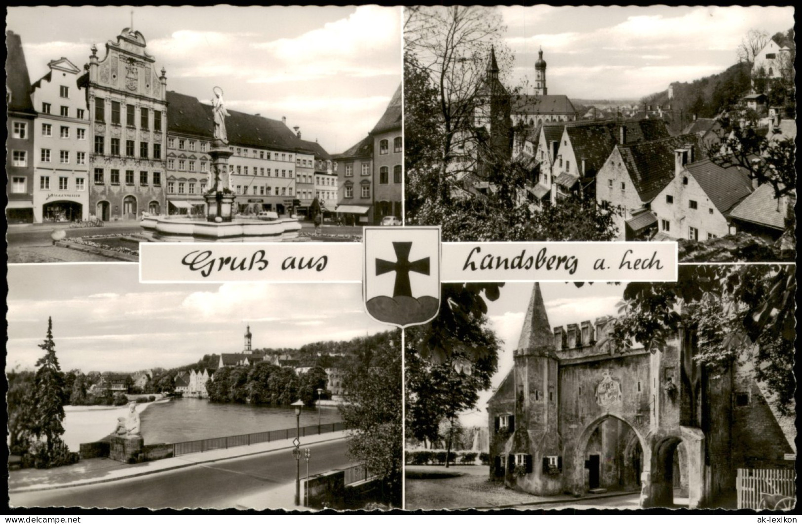 Ansichtskarte Landsberg Am Lech Brücke Stadttor Brunnen 1965 - Landsberg