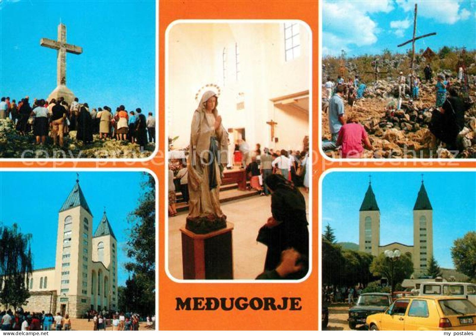 73359542 Medugorje Kreuz Kirche Inneres Marienstatue Medugorje - Serbien