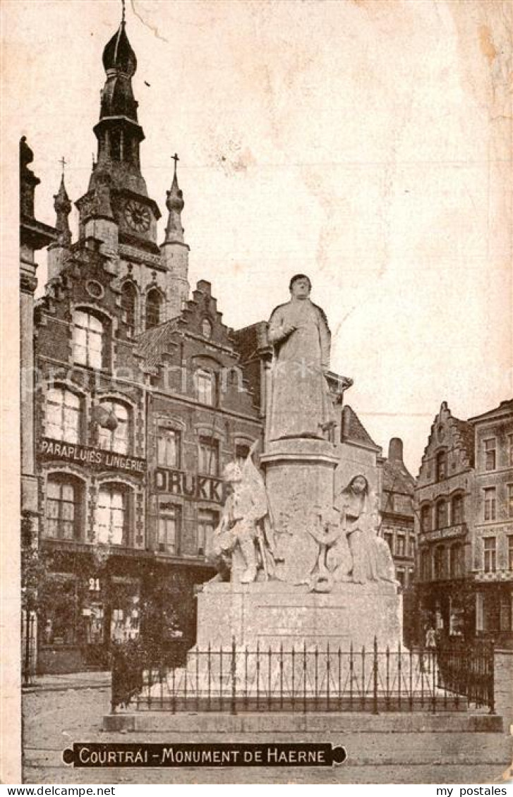 73359155 Courtrai Flandre Monument De Haerne Courtrai Flandre - Andere & Zonder Classificatie