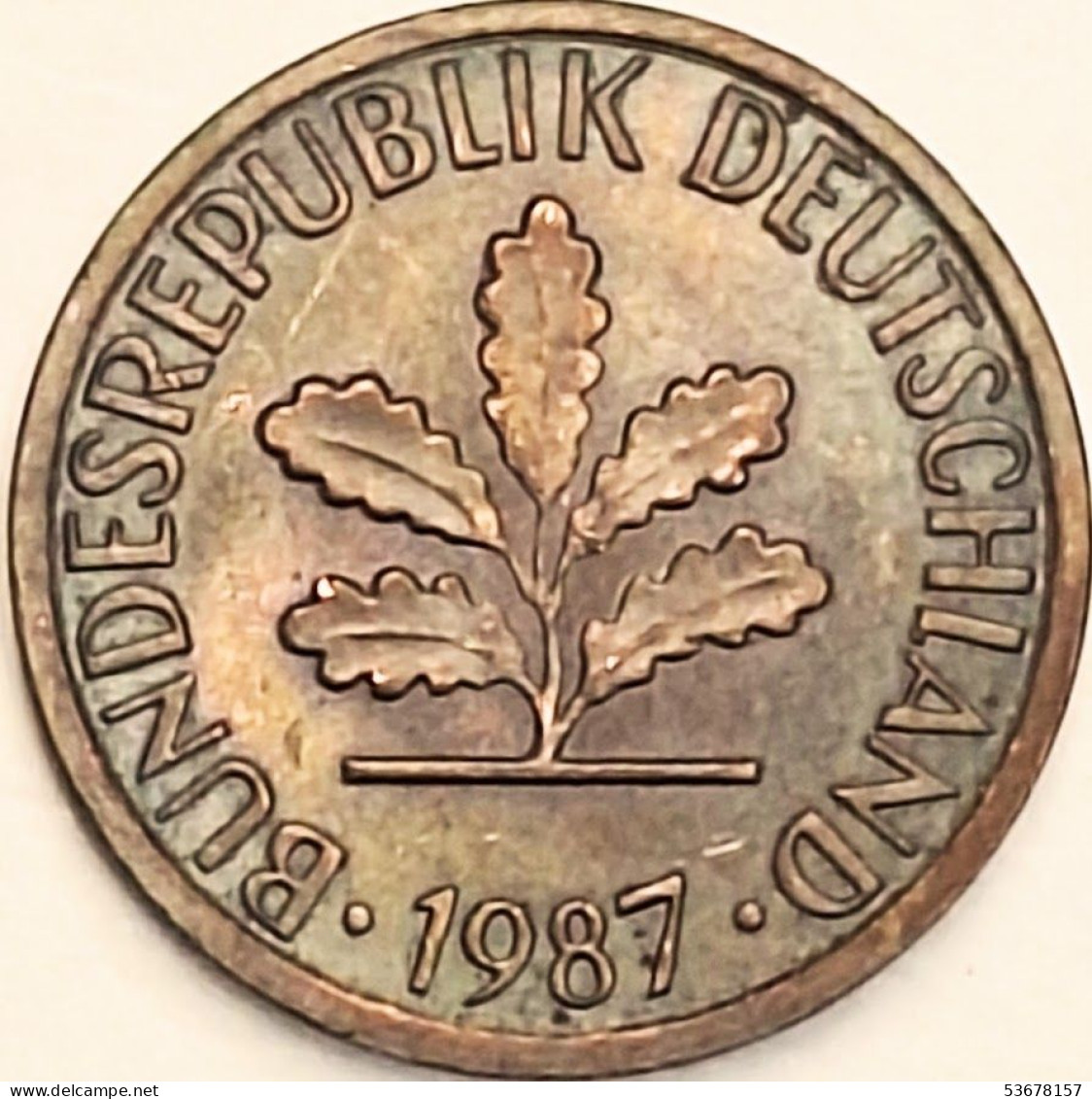 Germany Federal Republic - Pfennig 1987 J, KM# 105 (#4501) - 1 Pfennig