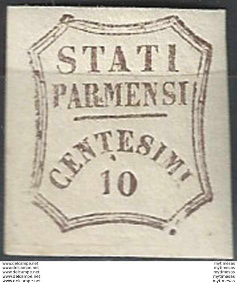 1859 Parma 10c. Bruno MNH Sassone N. 14d - Modène