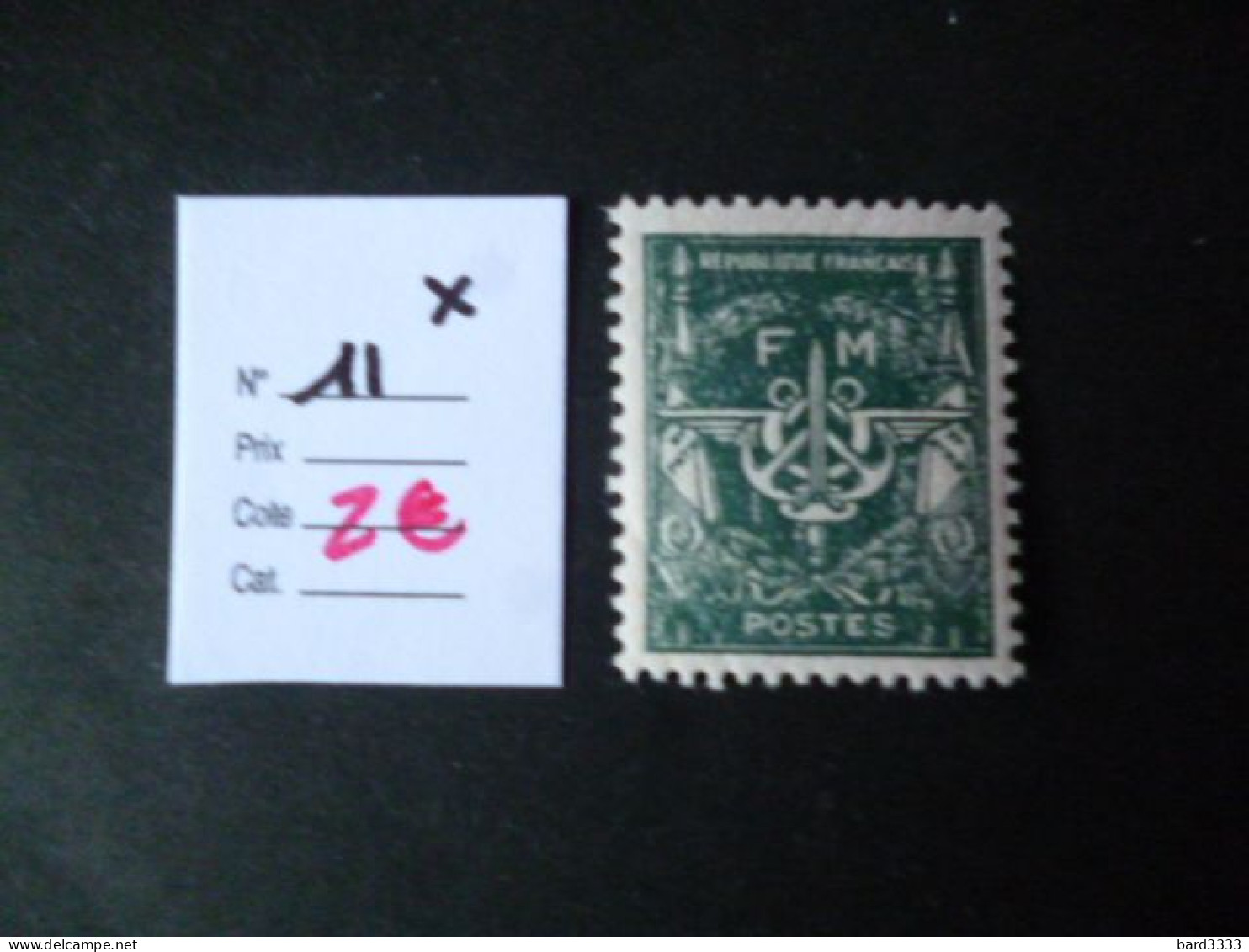 Timbre France Neuf * Franchise N° 11 Cote 2 € - Military Postage Stamps