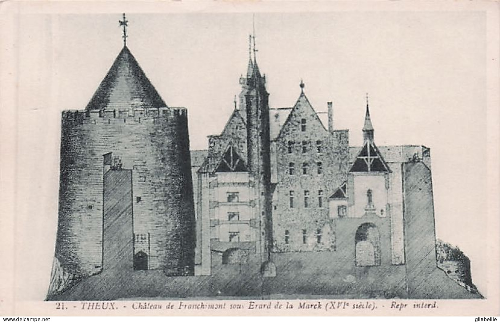 THEUX - chateau de Franchimont - LOT 6 CARTES