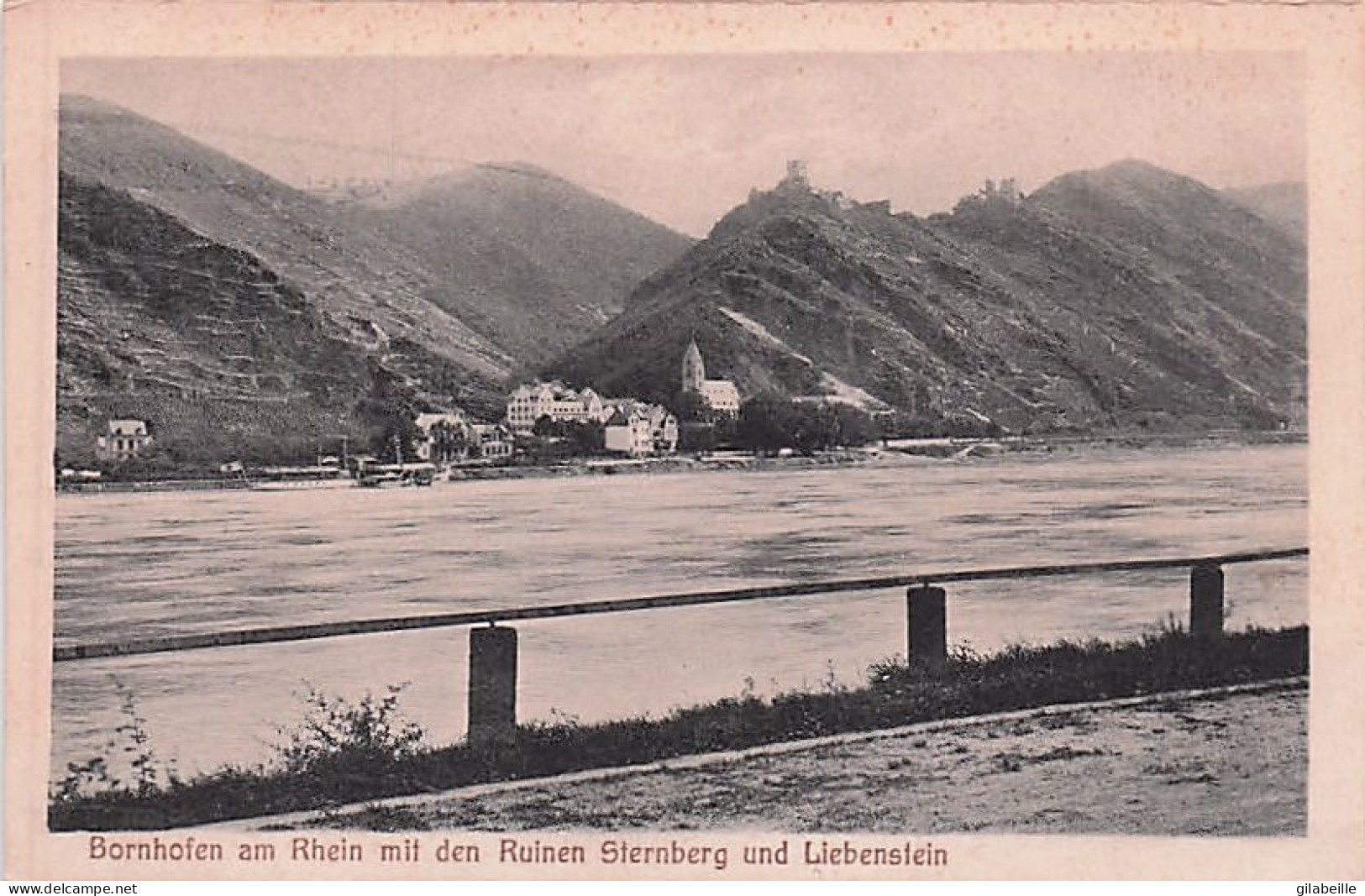 Bornhofen Am Rhein Mit Den Ruinen Sternberg Und Liebenstein - Altri & Non Classificati