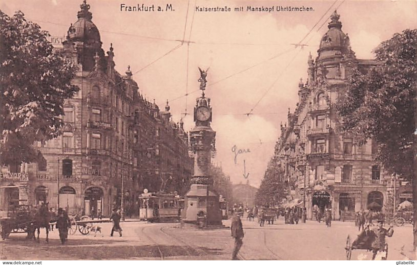 FRANKFURT A.M  -  Kaiserstrasse Mit Manskopf Uhrturmchen - Frankfurt A. Main